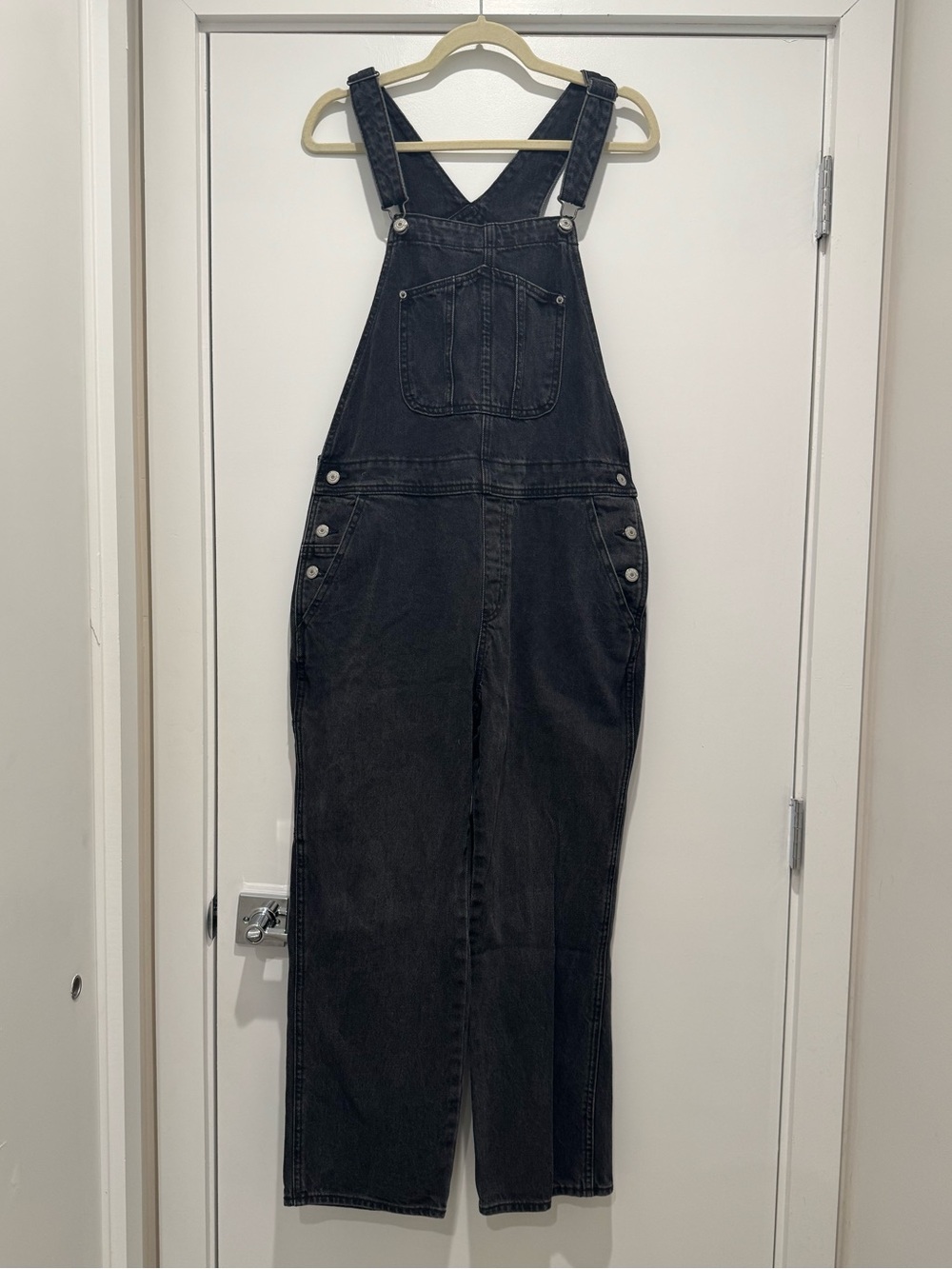 Old Navy Black Denim Overalls